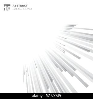 Abstrakte Linien grau Perspektive auf weißem Hintergrund. Vector Illustration Stock Vektor