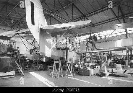 Italien, friulia venezia giulia, Monfalcone, Luft- und Raumfahrtindustrie, 1929-1930 Stockfoto