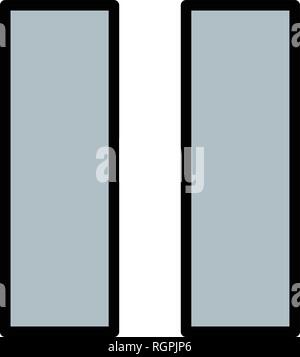 Pause Vektor Icon Zeichen Symbol Vektor Illustration für den privaten und gewerblichen Gebrauch... Reinigen Sie trendige Symbol... Stock Vektor