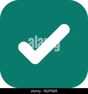 Tick Vektor Icon Zeichen Symbol Vektor Illustration für den privaten und gewerblichen Gebrauch... Reinigen Sie trendige Symbol... Stock Vektor