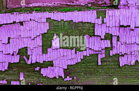 Alte blaue Board mit Risse im Lack, vintage Holz Hintergrund, grunge Plank. Alte Holz- uv-Hintergrund mit bleibt der Stücke von Reste der alten Pa Stockfoto