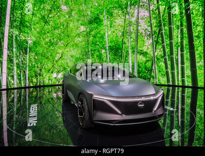 DETROIT, MI/USA - Januar 15, 2019: ein Nissan IMs elektrische Concept Car auf der North American International Auto Show (NAIAS). Stockfoto