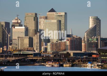 Canary Wharf, Financial Center, Docklands, London, England, Vereinigtes Königreich Stockfoto