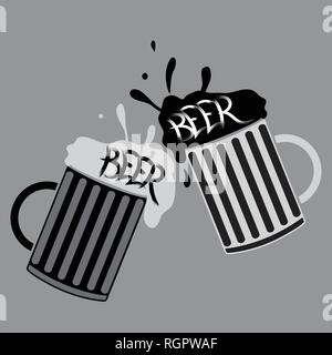 Biergläser Vector Illustration Stock Vektor