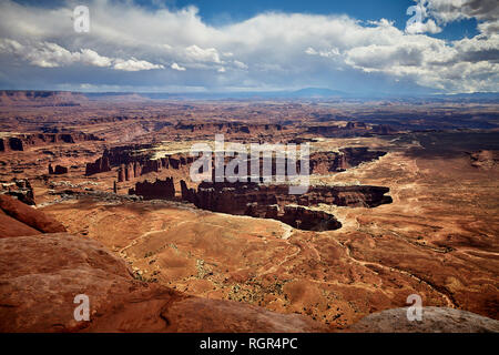 Mit Blick auf den Green River von der Insel im Himmel, Canyonlands National Park, Utah, USA Stockfoto