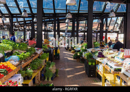 Neue Bazar, Marktstände, Tirana, Albanien Stockfoto