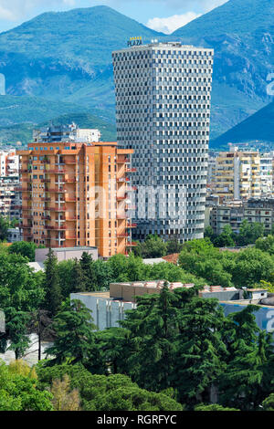 Blick über Tirana, Tirana, Albanien Stockfoto