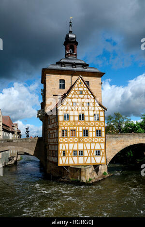 Altes Rathaus in der Regnitz, Bamberg, Oberfranken, Franken, Bayern, Deutschland, Europa Stockfoto