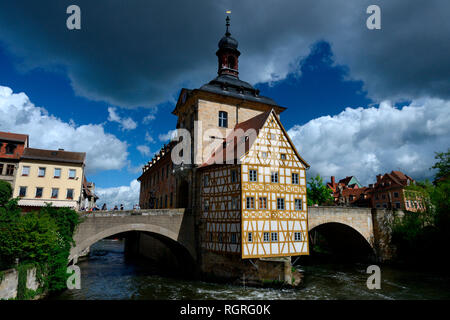 Altes Rathaus in der Regnitz, Bamberg, Oberfranken, Franken, Bayern, Deutschland, Europa Stockfoto