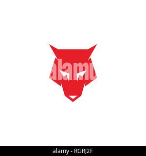 Wolfskopf Symbol, Wolf logo vektor design. Stock Vektor