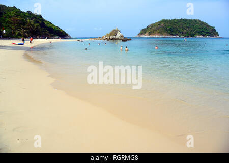 Traumstrand Ya Nui Beach, Phuket, Thailand Stockfoto