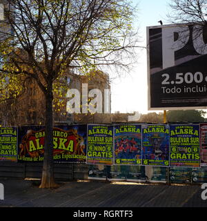 Poster Werbung Gran Circo Alaska Circus Stockfoto