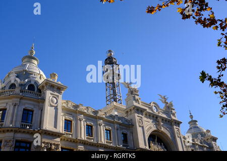 Post & Telegraph Gebäude 1922 Valencia Spanien Stockfoto