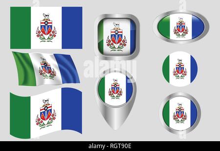 Flagge des Yukon Stock Vektor