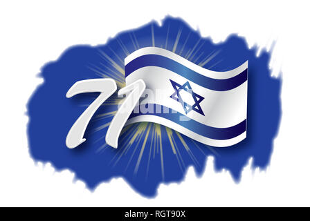 Israel 71 Feier zum Tag der Unabhängigkeit, 8. Mai 2019, Yom Ha'atzmaut Stockfoto