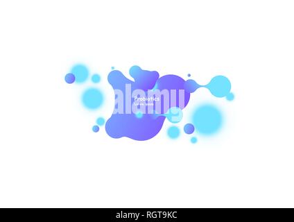 Probiotika Bakterien vektor design. Probiotika Bakterien vektor design. Konzept des Design mit Lactobacillus probiotische Bakterien. Vorlage Design mit Stock Vektor