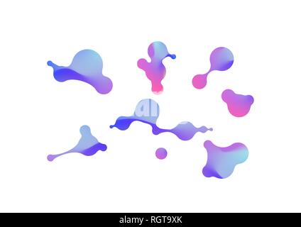 Vorlage von flüssigen organischen Formen. Abstrakte Flüssigkeit gradient Formen. Abstrakte moderne grafische Elemente Stock Vektor