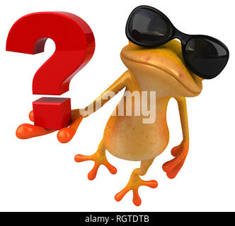 Spaß gelb Frog - 3D-Darstellung Stockfoto