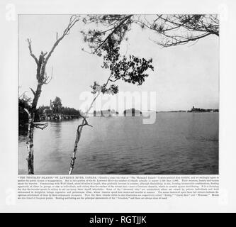 Die tausend Inseln, St. Lawrence River, Kanada, Antike kanadische Fotografie, 1893 Stockfoto