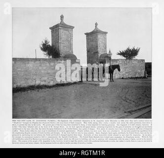 Das alte Stadttor, St. Augustine, Florida, United States, antiken amerikanischen Foto, 1893 Stockfoto