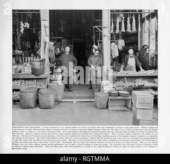 Chinatown, San Francisco, Kalifornien, USA, antiken amerikanischen Foto, 1893 Stockfoto