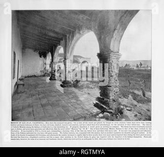 Mission von San Juan, Kalifornien, USA, antiken amerikanischen Foto, 1893 Stockfoto