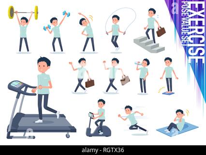 Der chiropraktor Mann auf Bewegung und Sport. Es gibt verschiedene Maßnahmen, um den Körper gesund zu bewegen. Es ist Vektor Kunst so ist es leicht zu bearbeiten. Stock Vektor