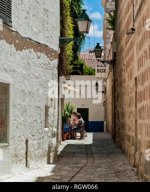 Menorca - 30. Mai: Gasse Ciutadella, Menorca Island, Mai 30,2013. Stockfoto