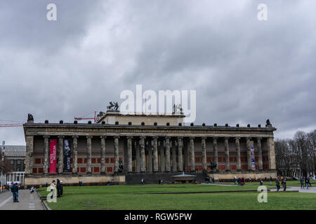 Berlin, DE - Januar 12, 2019: Altes Museum in Berlin, Deutschland Stockfoto