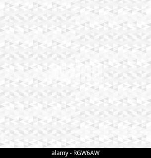 Full Frame hohe Auflösung abstrakten geometrischen Hintergrund aus Weiß und Hellgrau Dreiecke. Nahtlose Muster. Stockfoto