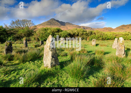 Lochbuie Steinkreis auf der Isle of Mull Stockfoto