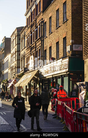 Brewer Street in Soho, London. Foto Datum: Montag, 28. Januar 2019. Foto: Roger Garfield/Alamy Stockfoto