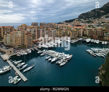 Anzeigen von Fontvieille Viertel, Fürstentum Monaco Stockfoto