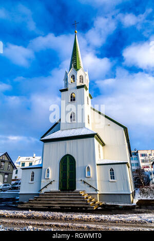 Fríkirkjan í Reykjavík, Island Stockfoto