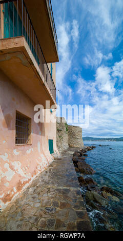 Kai von La Ponche Bezirk von Saint Tropez, der Französischen Riviera (Côte d'Azur), Provence, Frankreich Stockfoto