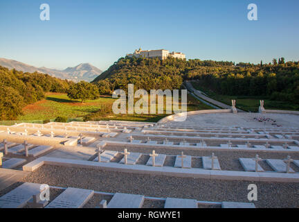 Kampf um Cassino Italien Welt Krieg 2. Die polnischen Soldatenfriedhof Stockfoto