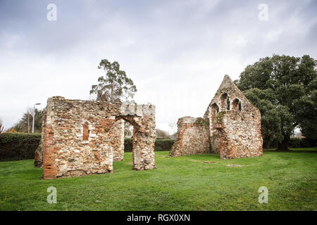 Die ruinösen der Kapelle von St. Giles in Maldon, alte Aussätzigen Krankenhaus Stockfoto