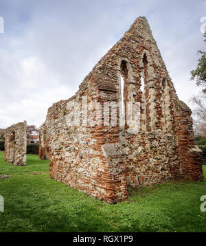 Die ruinösen der Kapelle von St. Giles in Maldon, alte Aussätzigen Krankenhaus Stockfoto