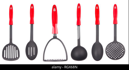 Küche Tools auf einem weissem Hintergrund Stockfoto