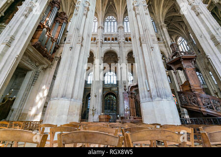 Frankreich, 7. Mai: Innenansicht der berühmten Kirche St. Eustache am 7. Mai 2018 in Paris, Frankreich Stockfoto
