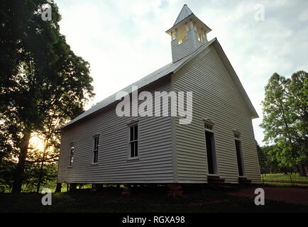 Methodistische Kirche, Cades Cove, Great Smoky Mountain National Park, Tennessee Stockfoto