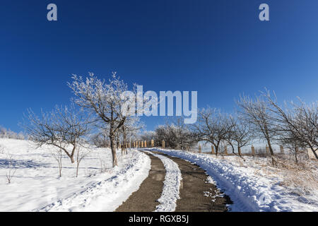 Shamakhi astrologische Sternwarte im Winter Stockfoto