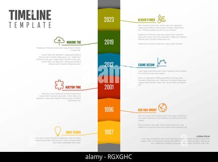 Vektor Infografik Unternehmen Meilensteine Timeline vertikale Vorlage Stock Vektor