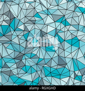 Leer Computer generierte Blau mesh Dreiecke abstrakt Hintergrund Stockfoto