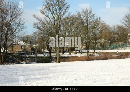 30/01/2019 Edgeside Park, Waterfoot, Lancashire, Großbritannien Stockfoto