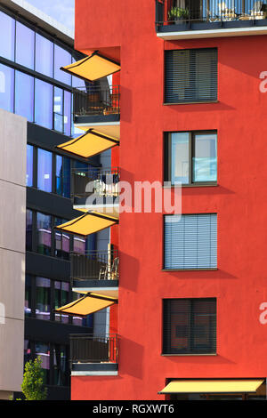 Luxuriöses Wohnen für Senioren in Westhafen Frankfurt, Hessen, Deutschland, Europa Stockfoto