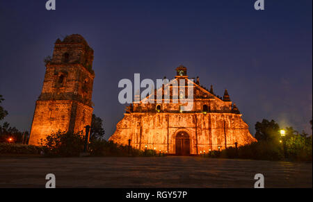 Das UNESCO-Welterbe Paoay (St. Augustinus) Kirche, Paoay, Ilocos Norte, Philippinen Stockfoto