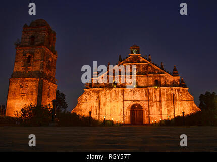 Das UNESCO-Welterbe Paoay (St. Augustinus) Kirche, Paoay, Ilocos Norte, Philippinen Stockfoto