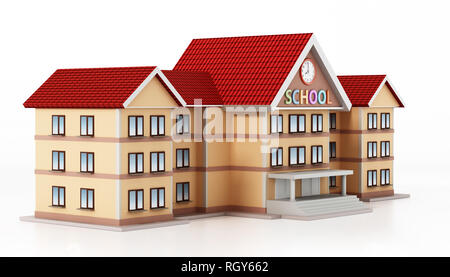 Generic Basic Design Schule. 3D-Darstellung. Stockfoto