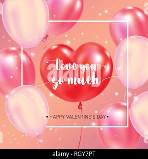Happy Valentines Tag Typografie Poster mit handgeschriebenen Kalligraphie Text. Stock Vektor